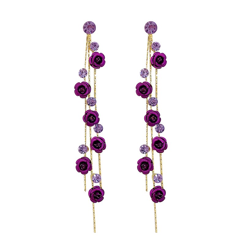 Purple Color Traditional Fashion Earrings #30061 | Buy Online @  DesiClik.com, USA